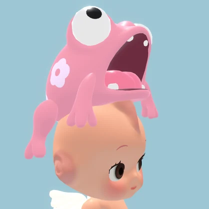 【開店記念・期間限定無料】🐸 カエル、乗ってます。【VRChat対応／Modular Avatar対応／全6色】