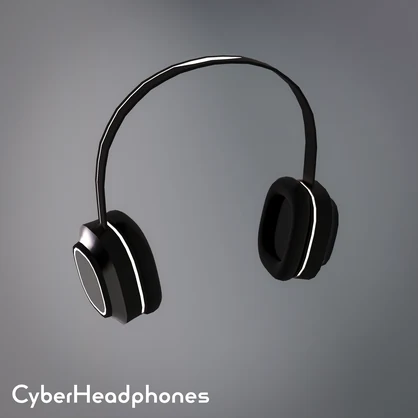 【VRChat/3D Prop】 Wireless Cyber Headphones