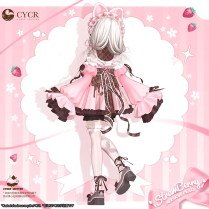 🍓Strawberry Meringue Frills🍓【髪型付き衣装 / 18アバター対応】
