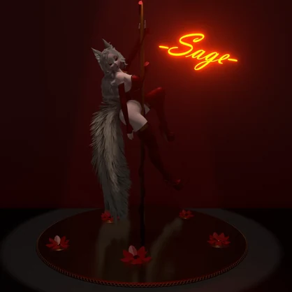 ✵Red & Gold Pole ✵