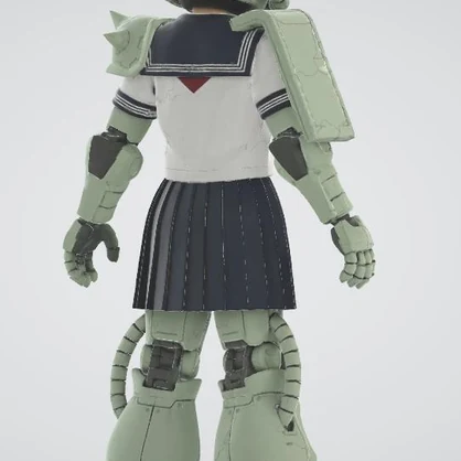 量産型女子の3Dモデル