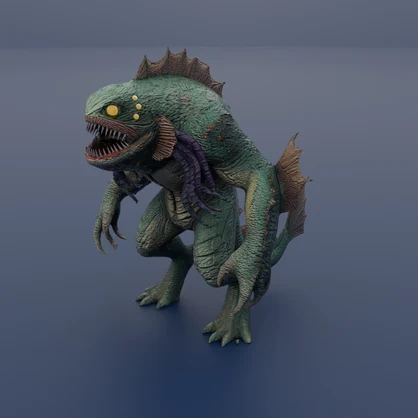 【Blender】父なるダゴン Father Dagon