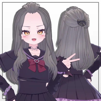 まけんきポンパハーフアップ【５アバター対応】