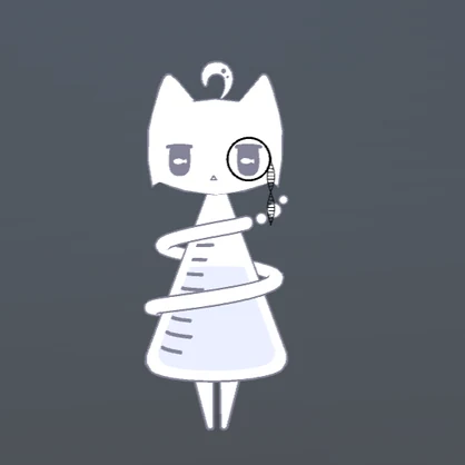 【無料】DNAモノクル(しらすこ対応)【VRChat】