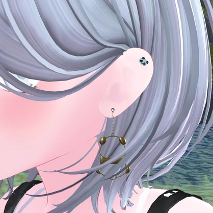 パンダピアス【VRChat向けアクセサリー】