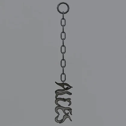 Alces Text Keychain
