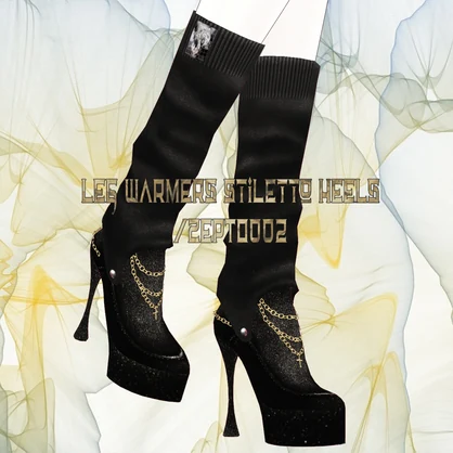 【VRoid texture】leg warmers stiletto heels BLACK＆WHITE /ZEPTO002