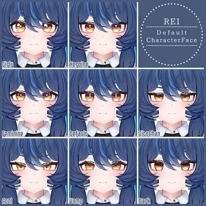 💗【FREE/無料】Rei32Type❥動くまばたきFaceAnimations ⌖ ݁˚
