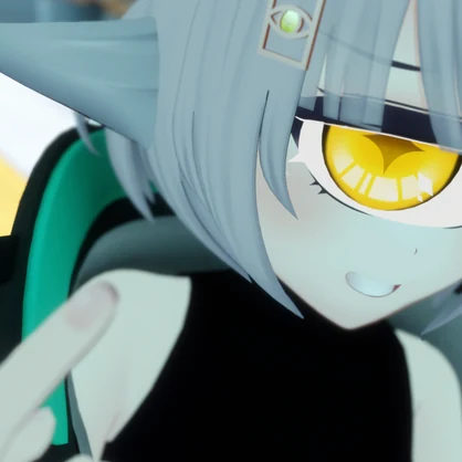 【VRChat用アクセサリ】瞳水晶の髪飾り