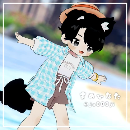 【対応追加記念セール中！】さんさん☀️なつびより！ #ななうさぎ 【複数アバター対応】
