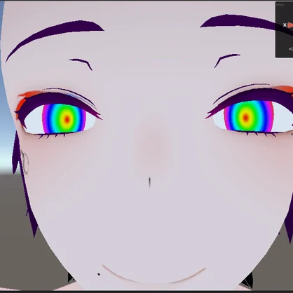 適当アイラインとサイケおめめ