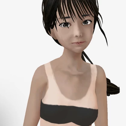 適度なリアル感の着せ替えドール　日焼けした女の子2　素体　顔・体・髪型セット　各種カスタムアイテム　テクスチャ　vrm vroid