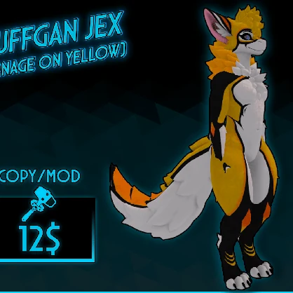 Fluffgan jex (Orange on Yellow)