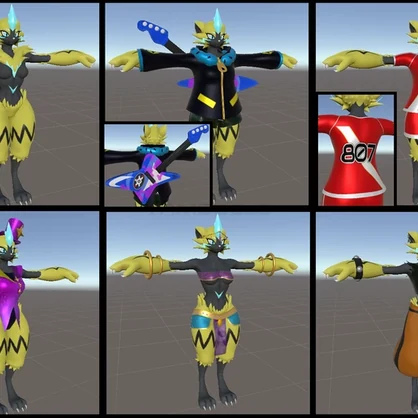 Zeraora VRChat Avatar (Warfaremachine Port