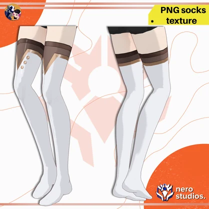 【Vroid ソックス】 ニーソ / ニーハイ / 絶対領域 / 太もも レッグウェア 【VRoidテクスチャ】 / 5 VROID TIGHTS & STOCKINGS SET / VROID SOCKS