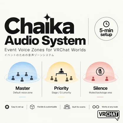 Chaika Audio System - Voice Zones for VRChat Worlds