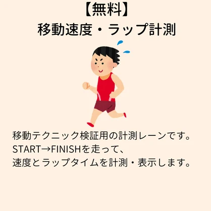 【無料】移動速度・ラップ計測