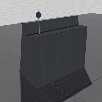 【3D屋外小物】護岸H7.2m(盤上高1.2m)【VRChat向け】