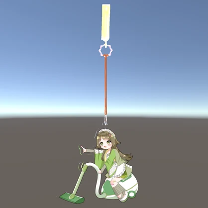 【VRChat】かんぺきメイドメロトロン＿アクリルキーホルダー＿掃除【無料】