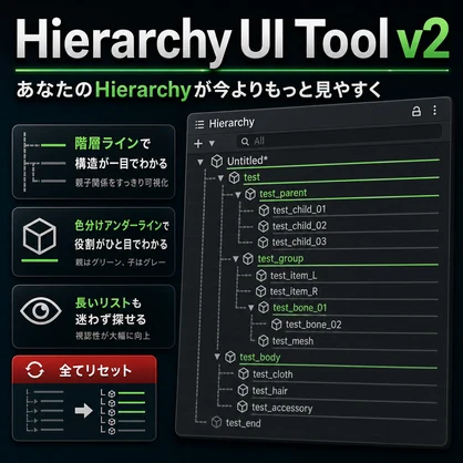 【無料】Hierarchy UI Tool v2 ver1.0.0