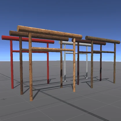 【3D屋外小物】素木鳥居【VRChat向け】