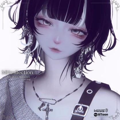 【VRC想定/20アバター対応】【MA対応】MH Rare Earring ＆ Necklace