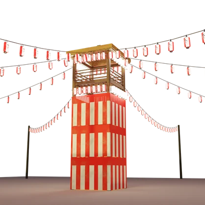 3DCG【yagura】お祭りの櫓