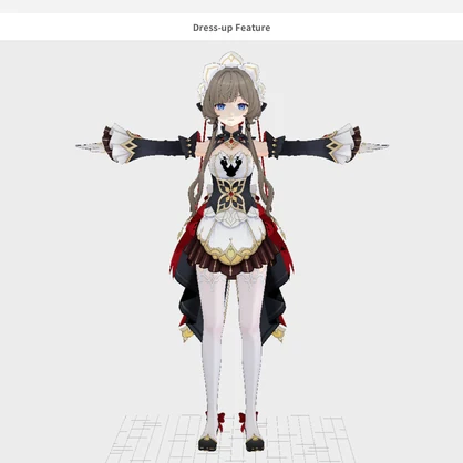 Sandrone VRM,Vroid,PMX MMD Download