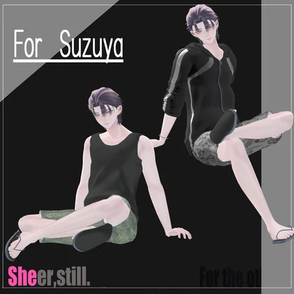 【VRChat】Sheer,still【水着＋ラッシュガード】斑霞・紗夜対応　#BREAK_3D