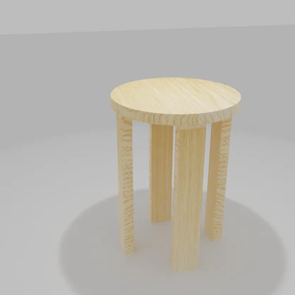ノーマル円椅子３Dデータ（blender /obj/fbx/glb）
