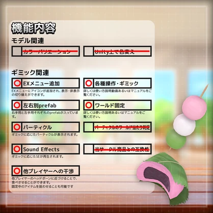 【ギミック付き3Dモデル】SQ OHANAMI Set-お花見セット-【団子桜餅茶】