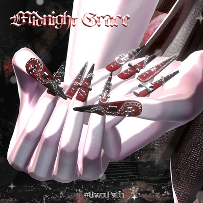 【20アバター対応】Midnight Grace long Nail【MA対応】