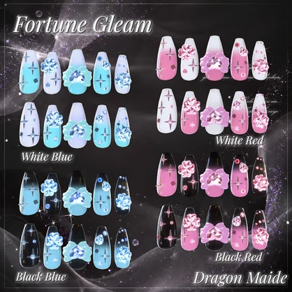 【🍀Fortune Gleam🍀】ネイル 11アバター対応【VRC向けアバターアクセサリ】