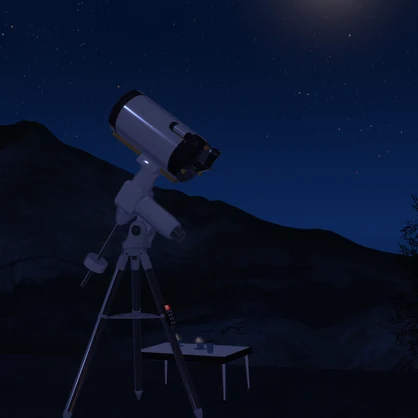 天体望遠鏡 【VRCワールド用3Dモデル・ギミック付き】