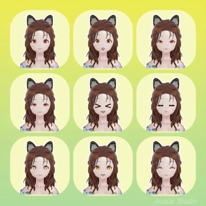 【VRChat想定 オリジナルアバター】たぬこちゃん（肩出し和装Ver）