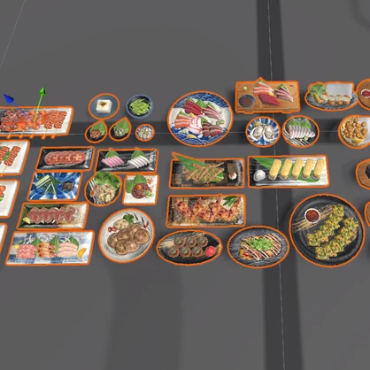 居酒屋フードセット コンプリート版 (Izakaya food props complete set 1)
