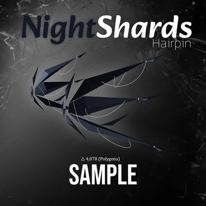 【VRChat】~NightShards Hairpin