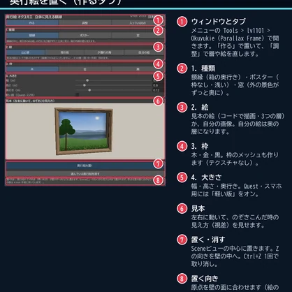 【VRChatワールド用】のぞくと立体に見える額縁・窓「奥行絵」【PC/Quest対応】