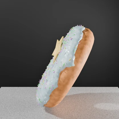 【無料】カラフルスプリンクルドーナツ3Dモデル｜Blender / Unity 対応