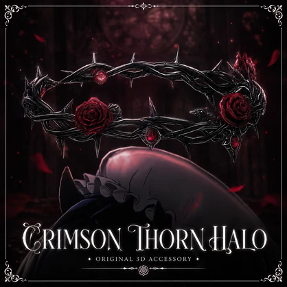 Crimson Thorn Halo / 黒薔薇ゴシックヘイロー 【VRChat想定】