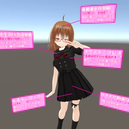 無料: Info View Shader キャラ情報表示みたいなUIを作れるシェーダー