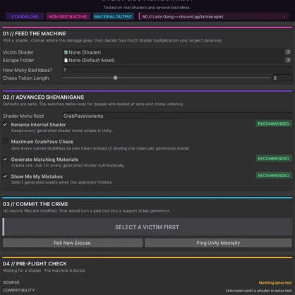 GrabPass Randomizer | Stack Duplicate Shaders