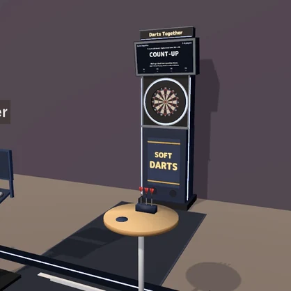 Darts Together | VRChat Soft-Tip Darts Machine for 1–4 Players