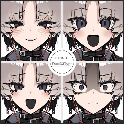 💗10.9更新💗【FREE/無料】SiuSiu32Type❥動くまばたきFaceAnimations ⌖ ݁˚