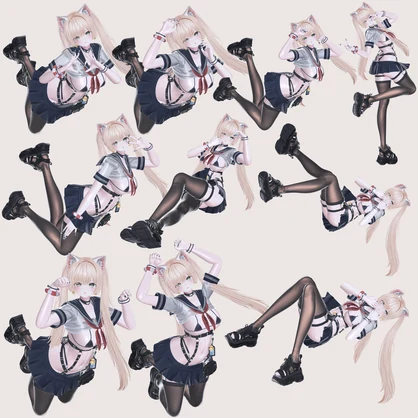 VRCポーズ 100Animation Girls Pose Vol.2