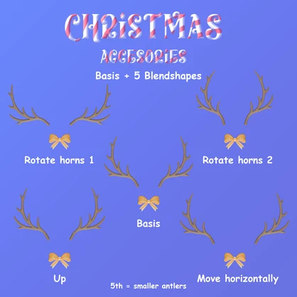 Christmas accesories: Ribbon and antlers