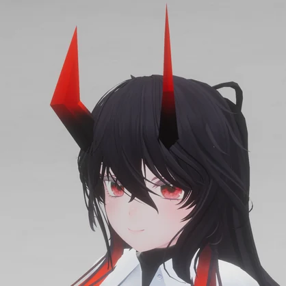 【VRChat向け】龍っぽいツノ【５色】【3Dモデル】