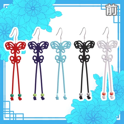 【３Dモデル】飾り結びのピアス PatternC