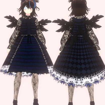 【VRM + .VRoid】悪魔っ子モデル 「月海」