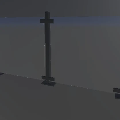 【VRChat想定】よくあるガラス柵【無料】